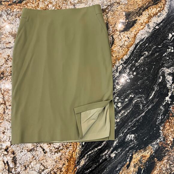 Classiques Entier Olive/Sage Green Pencil Straight Skirt - SIZE 10 - Picture 6 of 9